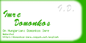 imre domonkos business card